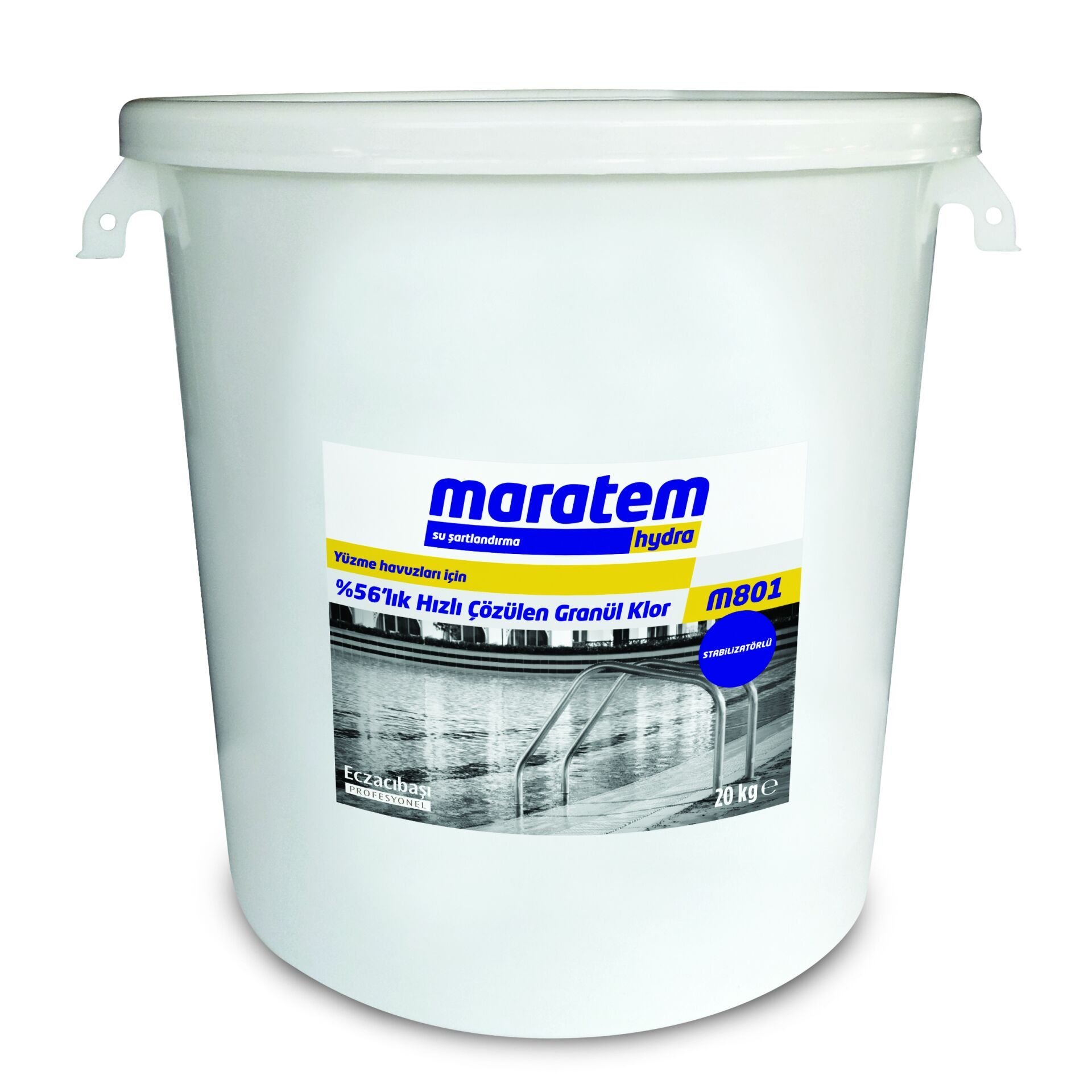 Maratem - M801 %56'lık Stabilizatörlü Granül Toz Klor50 kg (25kg*2)