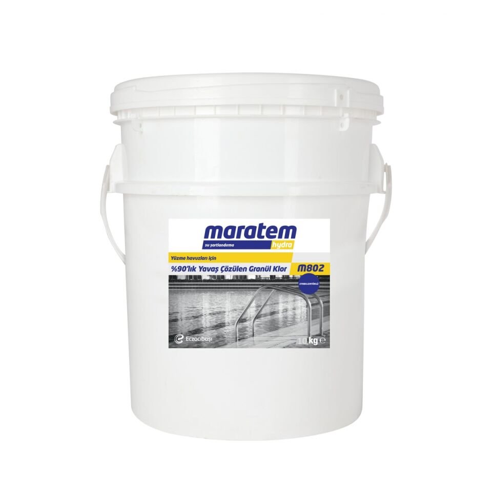 Maratem-M802 %90'lık Stabilizatörlü Granül Toz Klor 10 kg