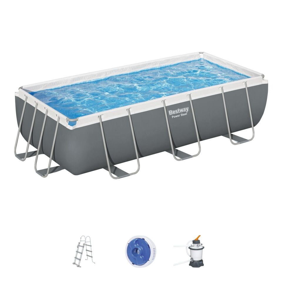 Bestway ® 56442 Power Steel™ Prefabrik Yer Üstü Havuz Seti 4,04 M x 2,01 M x 1,00 M