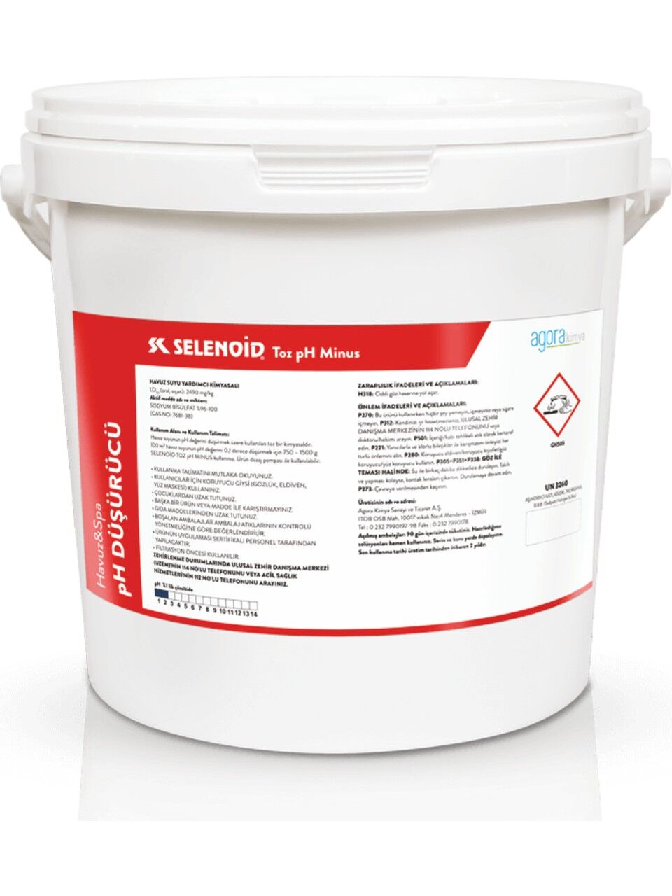 SELENOID Havuz Suyu Toz Ph Düşürücü Selonoid Ph Minus (-) 10 kg