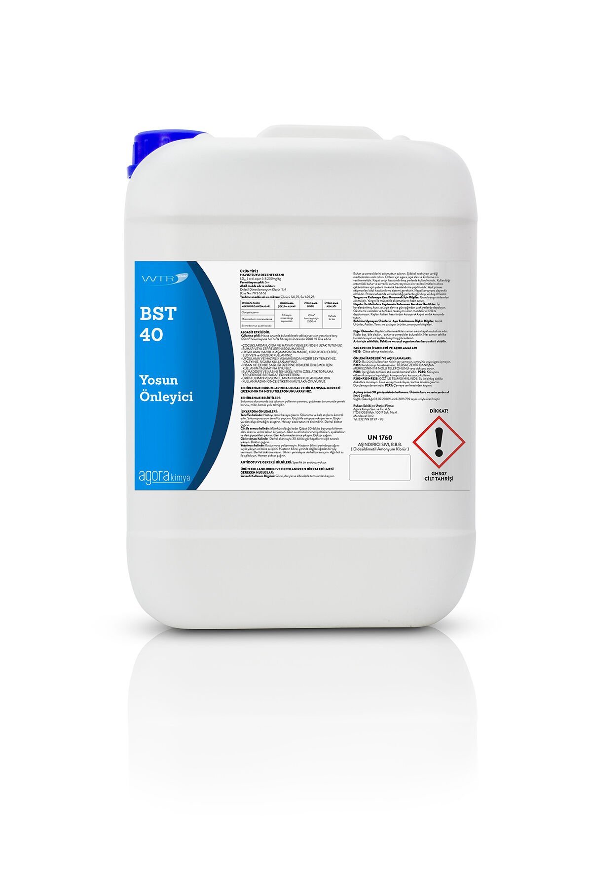 WTR BST40 HAVUZ YOSUN ÖNLEYİCİ QAC BAZLI 20LT