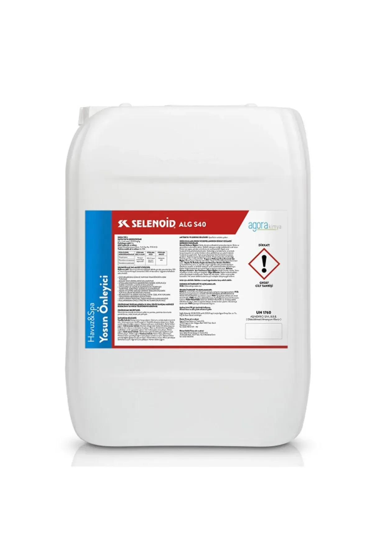 SELENOİD ALGS40 HAVUZ YOSUN ÖNLEYİCİ QAC BAZLI 10 lt