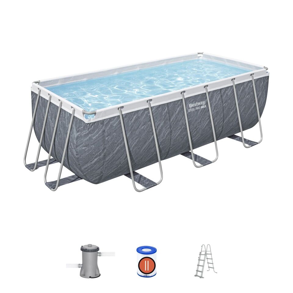 Bestway ® 56722 Power Steel™ Prefabrik Yerüstü Havuz 4,12 M X 2,01 M X 1,22 M