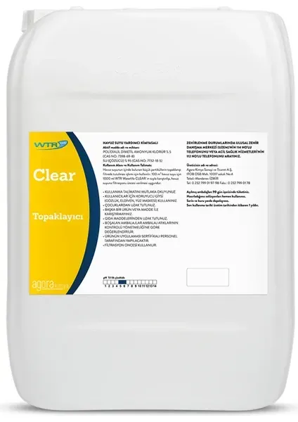 WTR Clear 10 L Havuz Suyu Topaklayıcı / Parlatıcı