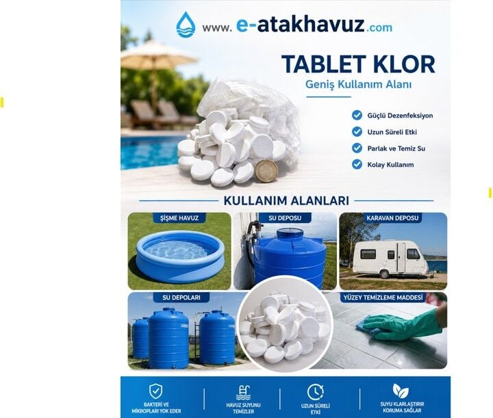WTR Mini Klor dispanser +500GR 56lık Mini Klor Tablet (5*100:500gr)